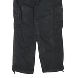 CARHARTT Mens Black Cotton Blend Regular Cargo Trousers W42 L32 Workwear Utility