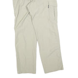 TENSON Mens Polyester Blend Beige Regular Cargo Trousers W32 L32 Zip Closure