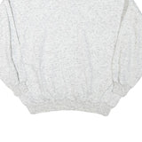 Mens White 1/4 Zip Sweatshirt M Cotton Blend Casual Pullover Comfort