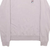 FILA Womens Purple Crew Neck M Sweater Cotton Blend Casual Lightweight Logo