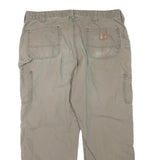 CARHARTT Mens Cotton Blend Beige Regular Fit Straight Leg Trousers W40 L30