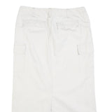 OLD NAVY Womens White Cargo Midi Cotton Blend Skirt M Pockets Casual