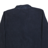 NAUTICA Mens Navy Blue Fleece Zip Jacket L Warm Casual Outdoor