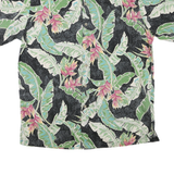 COOKE STREET Mens Black Green Hawaiian Shirt M Cotton Blend Summer Casual