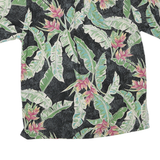 COOKE STREET Mens Black Green Hawaiian Shirt M Cotton Blend Summer Casual