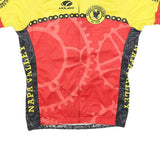 VOLER Mens Yellow & Red Eagle Cycling Club Sport Cycling Jersey M Short Sleeve