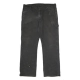 DICKIES Mens Relaxed Black Cotton Blend Trousers W36 L30 Workwear Zip Closure