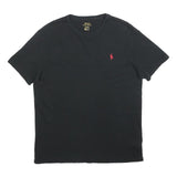 POLO RALPH LAUREN Mens Black & Red Classic T-Shirt M Short Sleeve Crew Neck