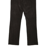 LAUREN RALPH LAUREN Womens Cotton Blend Brown Regular Fit Straight Trousers W30
