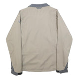 COLUMBIA Mens Beige & Grey Outdoor Jacket M Polyester Blend Zip Titanium
