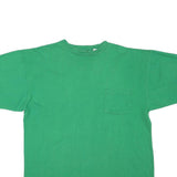 MADISON Mens Green Plain T-Shirt L Short Sleeve Crew Neck Casual Wear
