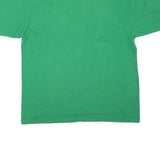 MADISON Mens Green Plain T-Shirt L Short Sleeve Crew Neck Casual Wear