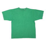 MADISON Mens Green Plain T-Shirt L Short Sleeve Crew Neck Casual Wear