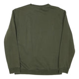 PUMA Mens Green Crew Neck M Cotton Blend Sweatshirt Pullover Logo