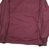 NIKE Mens Maroon Bomber Jacket L Polyester Plain Lightweight Sports Zip