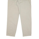 CALVIN KLEIN JEANS Womens Cotton Blend Beige Regular Fit Straight Leg Trousers