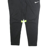 NIKE Mens Joggers Black & Neon Yellow XL W32 L36 Slim Tapered Fitness Track