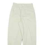 PARADISE MAC Womens Cotton Blend White Relaxed Straight Trousers W26 L27 Casual