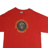 DELTA Mens Red Graphic T-Shirt L Short Sleeve Crew Neck USA Emblem