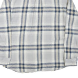 FALLS CREEK Mens Blue & Beige Checked Shirt L Cotton Blend Long Sleeve Casual