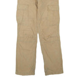 CARHARTT Mens Cotton Blend Beige Regular Cargo Trousers W28 L32 Workwear Utility