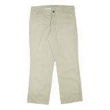 DICKIES Womens Cotton Blend Beige Regular Straight Trousers W35 L30 Workwear Zip
