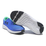 UNDER ARMOUR Boys Running Trainers Blue & Green Synthetic UK 4 Lightweight