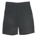 DICKIES Mens Shorts Black Casual S W30 Workwear Durable Polyester Blend