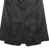 PACO RABANE Womens Black Button Jacket XS Polyester Blend Pinstripe Elegant