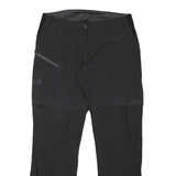 MILLET Womens Black Regular Fit Straight Trousers W32 L30 Outdoor Zip Closure