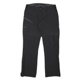 MILLET Womens Black Regular Fit Straight Trousers W32 L30 Outdoor Zip Closure
