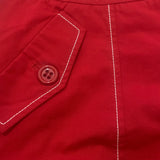 Moschino Cropped Trousers - 36W UK 14 Red Cotton Blend