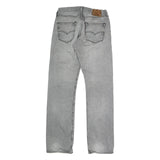 LEVI'S Mens Regular Fit Grey Denim Jeans W29 L30 Casual Button Closure