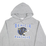 JERZEES Mens Grey Benicia Panthers Hoodie L Cotton Blend Pullover Sweatshirt