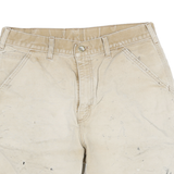 CARHARTT Mens Shorts Beige Casual Cotton Blend L W30 Workwear Utility