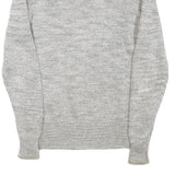 ALL SAINTS Mens Grey Plain Cotton Blend Crew Neck Basic Knit Jumper XS Casual