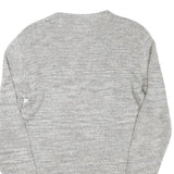 ALL SAINTS Mens Grey Plain Cotton Blend Crew Neck Basic Knit Jumper XS Casual