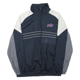 NFL Mens Navy White Grey Zip Jacket XL Polyester Blend Plain Sportswear Track