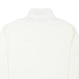 NAUTICA Mens White Quarter Zip Sweatshirt S Cotton Blend Casual Sportswear