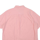 CHAPS Mens Pink Cotton Blend Shirt 2XL Button-Down Short Sleeve Casual