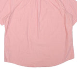 CHAPS Mens Pink Cotton Blend Shirt 2XL Button-Down Short Sleeve Casual