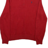 POLO RALPH LAUREN Mens Red Pullover Plain Crew Neck Basic Knit M Cotton Blend