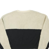 FILA Womens Cream & Black Crew Neck M Polyester Blend Cropped Sweatshirt