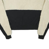 FILA Womens Cream & Black Crew Neck M Polyester Blend Cropped Sweatshirt