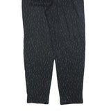 Womens Black Pinstripe Regular Fit Straight Leg Trousers W25 L28 Cotton Blend