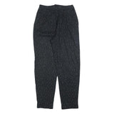 Womens Black Pinstripe Regular Fit Straight Leg Trousers W25 L28 Cotton Blend
