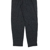Womens Black Pinstripe Regular Fit Straight Leg Trousers W25 L28 Cotton Blend