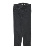 LEVI'S Womens Jeans Black Slim Skinny Denim Medium W22 L27 Zip Cotton Blend
