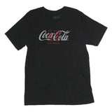 COCACOLA Mens Black & Red Logo Graphic T-Shirt L Short Sleeve Crew Neck Casual