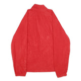 STARTER Mens Red Polyester Zip Jacket L Casual Lightweight Plain Sportswear